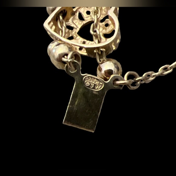 VINTAGE 14K YELLOW GOLD SLIDE BRACELET, GEMSTONES, GOLD BALL AND CHAIN SPACERS - Picture 7 of 17